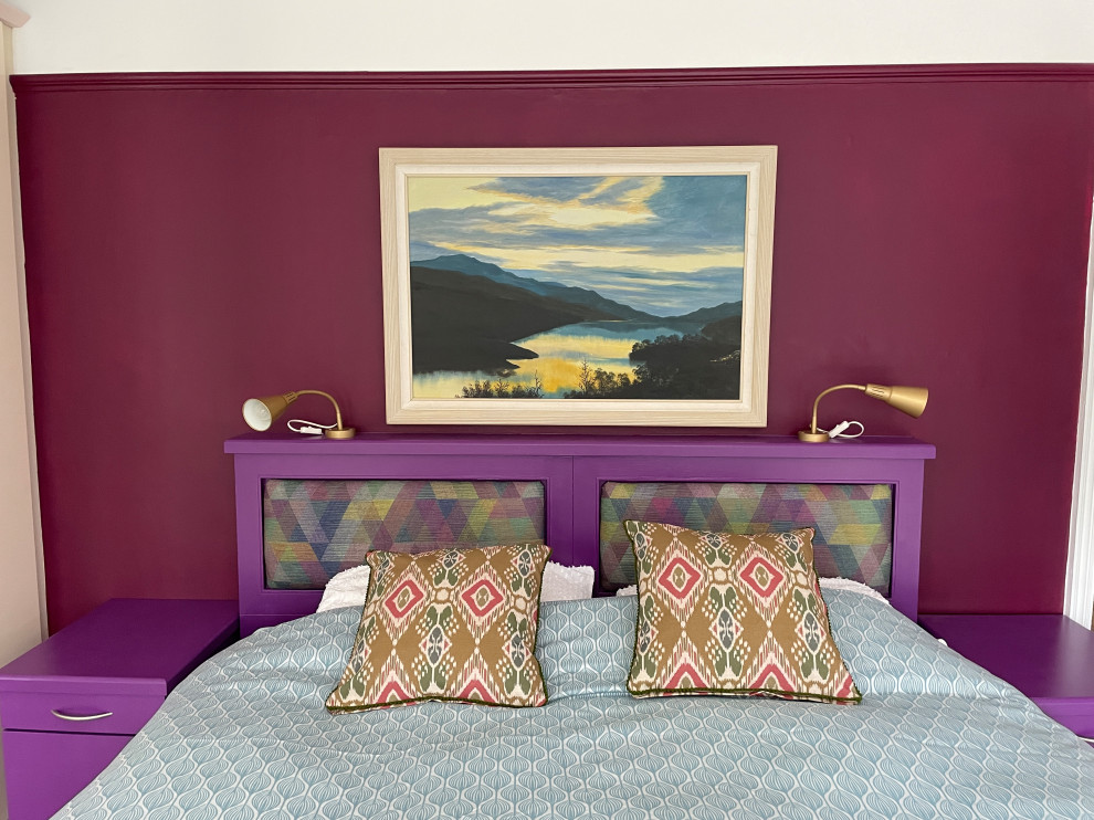 Contemporary and artistic bedroom and en-suite bathroom