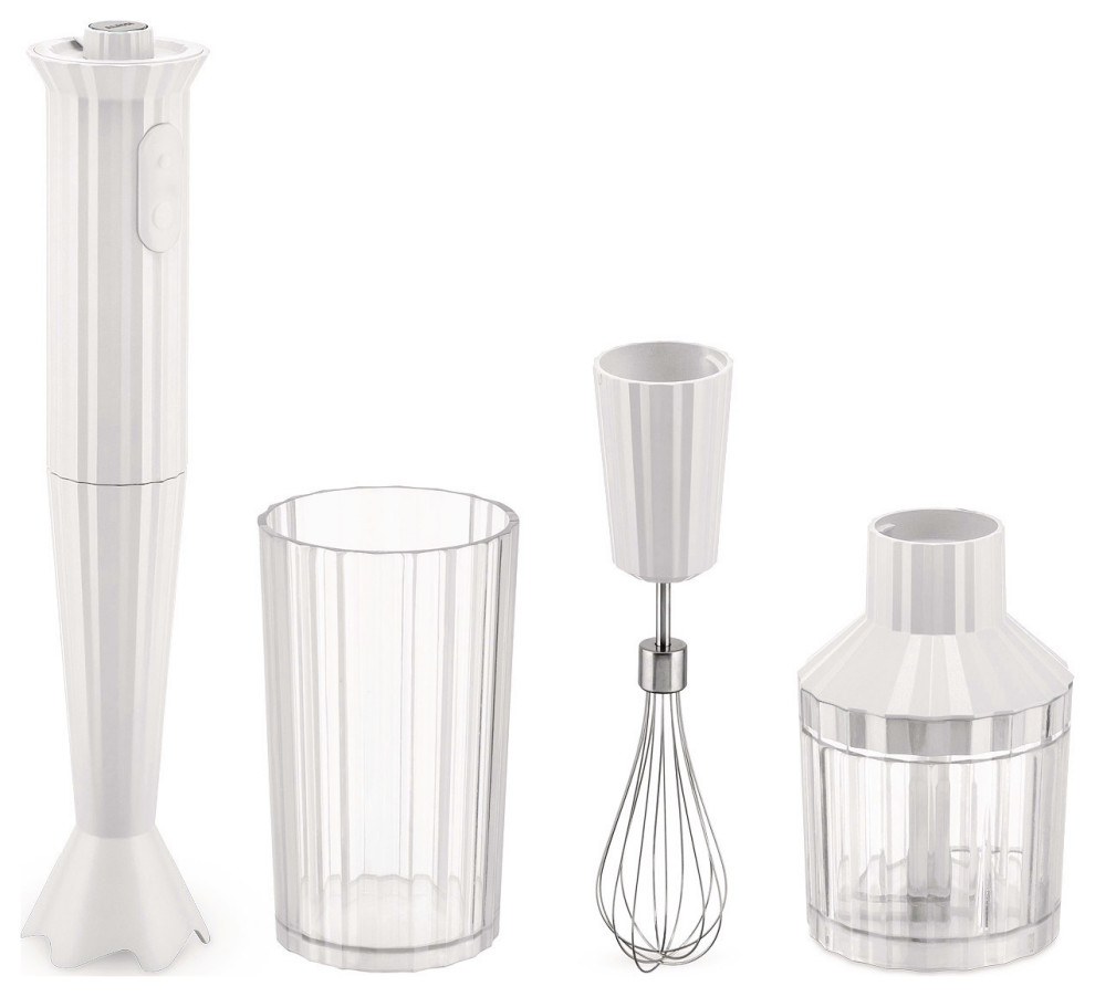 Alessi "Plisse" Collection 4 in 1 Hand Blender , White