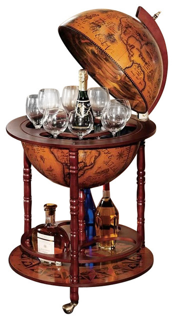 16th Century Globe Bar Traditional Wine And Bar Cabinets By