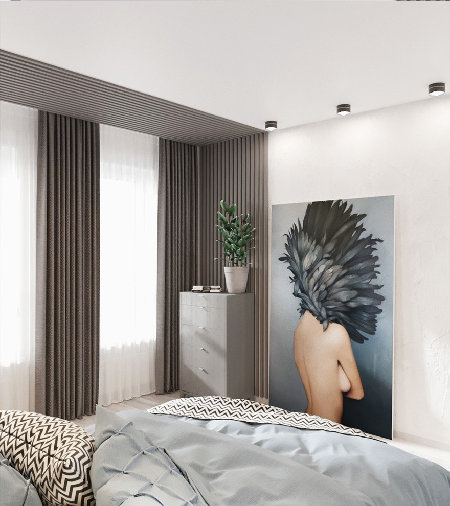 Спальня в синих оттенках