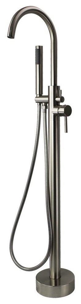 Transolid T4200-BN Peyton Floor Tub Filler with Hand Shower, Brushed Nickel