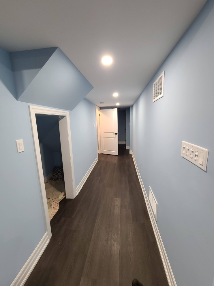 Sky Blue Basement Renovation