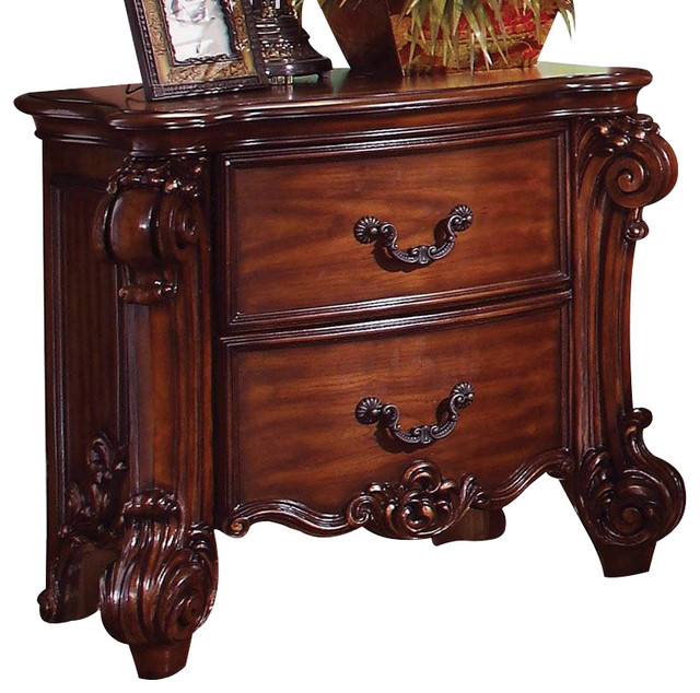 Acme Vendome Traditional Two Drawer Nightstand Cherry 22003 Acme Vendome Traditional Two Drawer Nightstand Cherry 22003