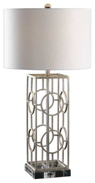 geometric metal table lamp