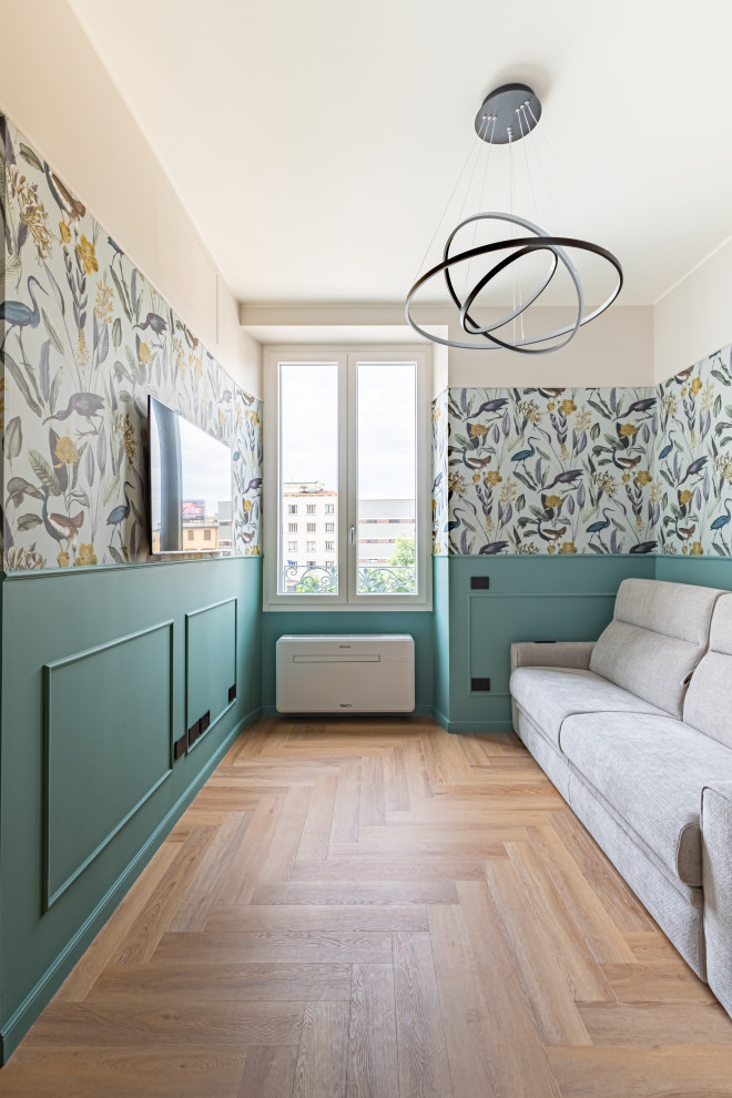 Foto di un soggiorno design