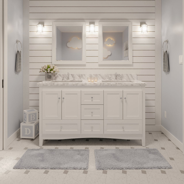 Abbey 60" Bath Vanity - Transitional - Bathroom Vanities And Sink ...