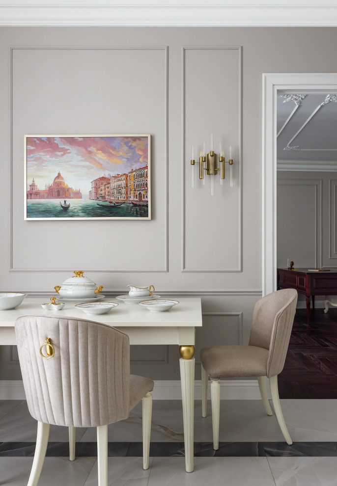 Реализованный дизайн-проект квартиры 90 кв.м.в стиле неоклассика