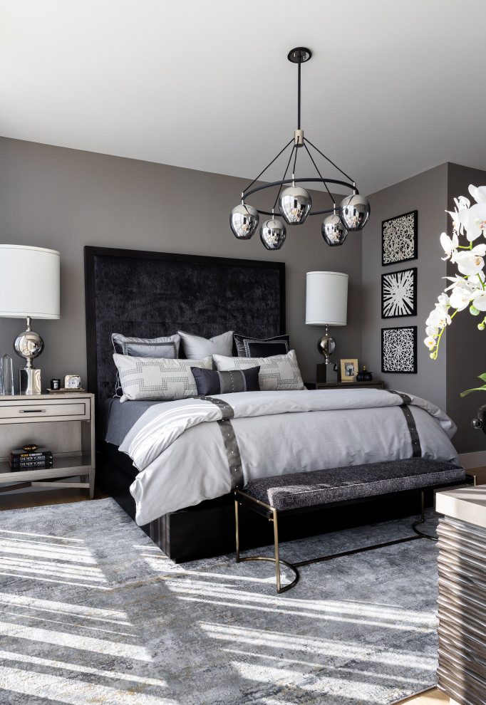 Inspiration for a contemporary bedroom remodel in Dallas