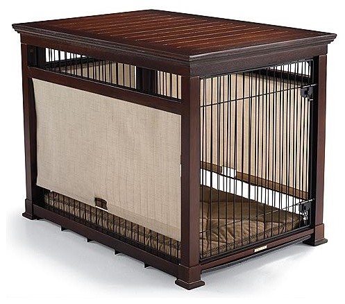 Luxury Pet Residence Dog Crate - Brown, Large (Up to 80 lbs.)