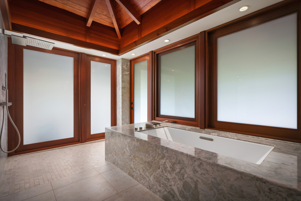 Inspiration for a contemporary bathroom in Hawaii.