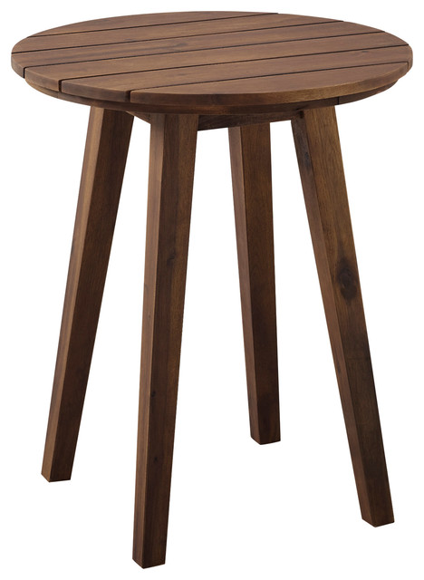 20 Acacia Wood Outdoor Round Side, Wood Patio Side Table