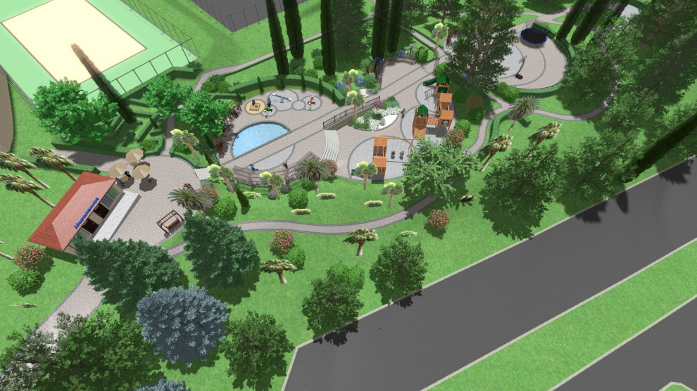 Детская площадка для санатория.