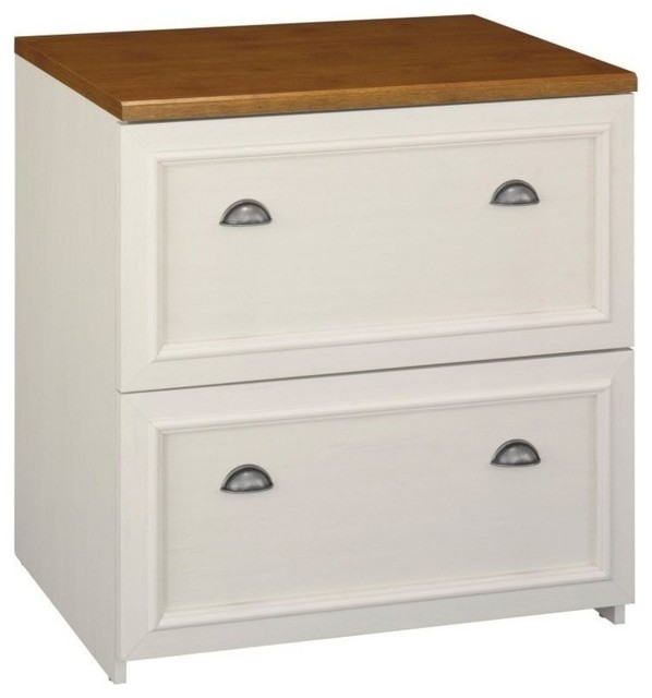 Bush Fairview 2 Drawer Lateral File Cabinet Antique White And Tea Bush Fairview 2 Drawer Lateral File Cabinet Antique White And Tea Maple