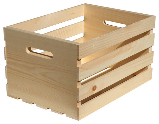 Crates Pallet 67140 Unfinished Pine Wood Crate Large 18 X12 5 X9