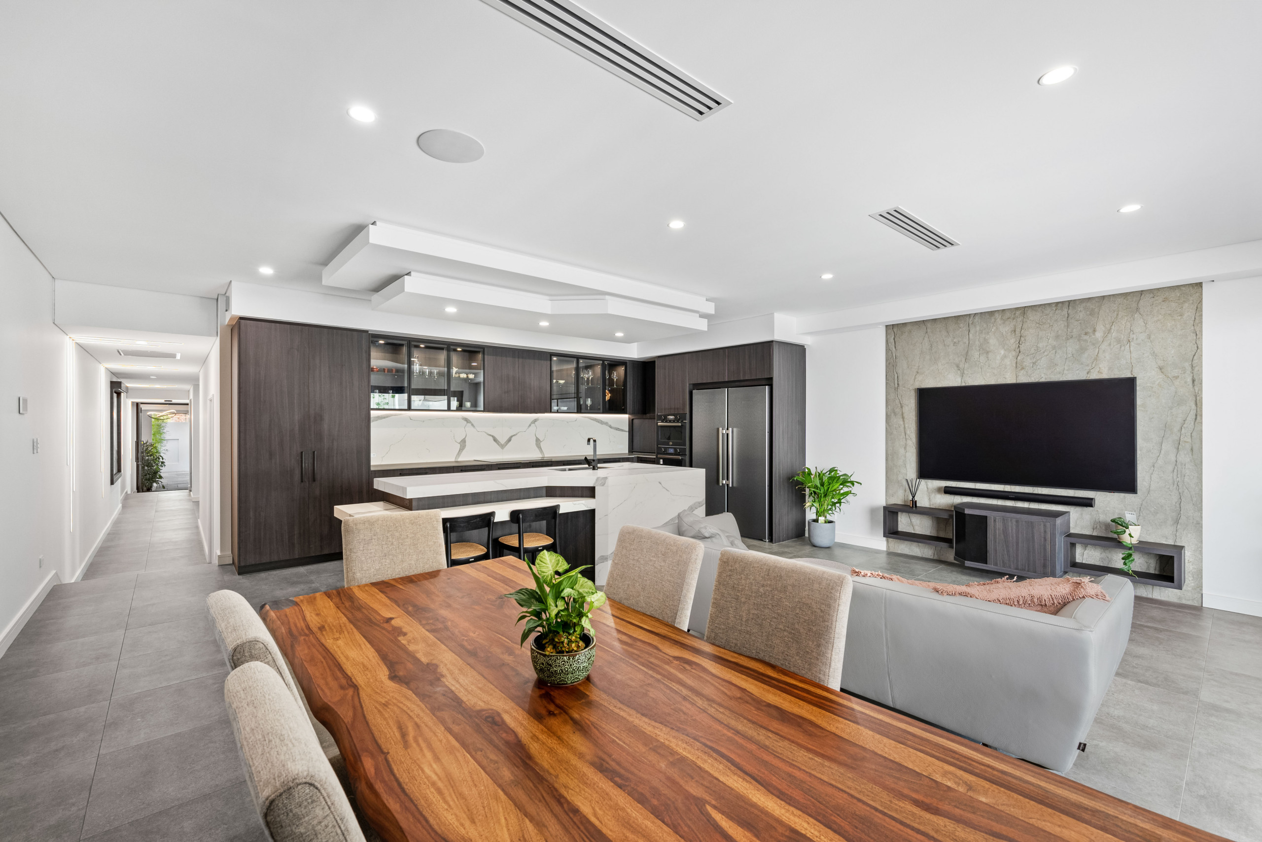 Dining room - contemporary dining room idea in Perth