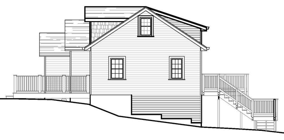 Lake Cottage Lift - Side Elevation