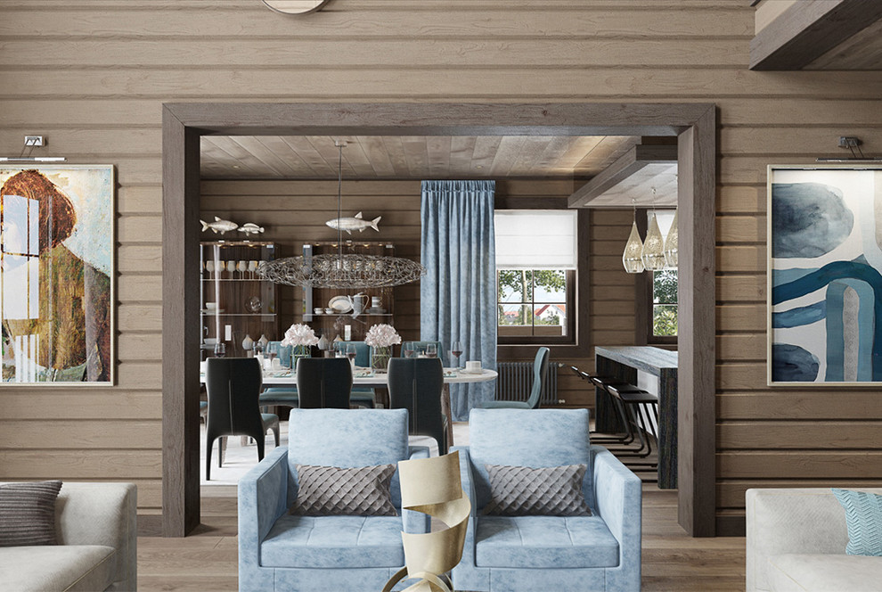 Элитный дом из клееного бруса проект "Мэрибель" от компании "ГрандСтрой"