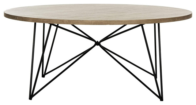 Modern Coffee Table Round Design With Hairpin Legs Rustic Coffee Tables By Efurnish