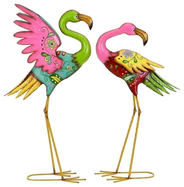 Footloose And Fancyfree Garden Flamingos Set Of 2 Modern Footloose And Fancyfree Garden Flamingos Set Of 2