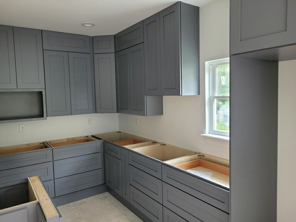 Slate Blue Custom Kitchen Cabinets
