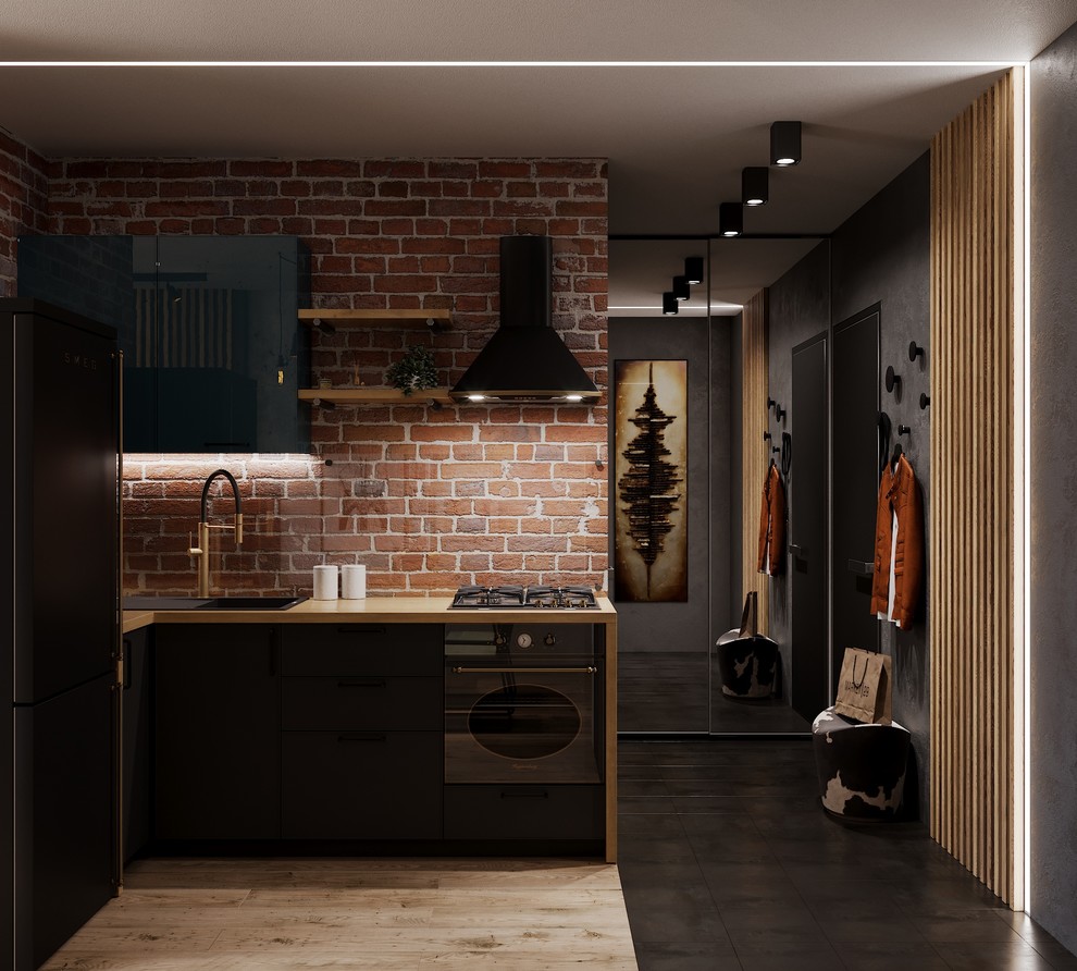 3D проект квартиры-студии 55 м.кв.