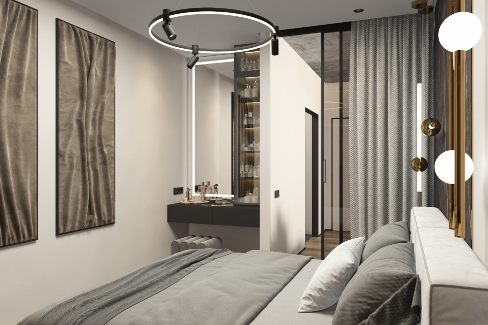 Интерьер спальни, дизайнер Наталья Шевлякова