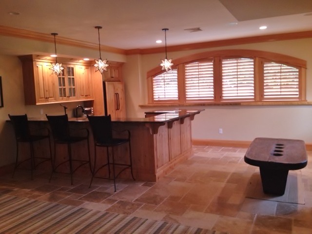 Home design - rustic home design idea in Boston