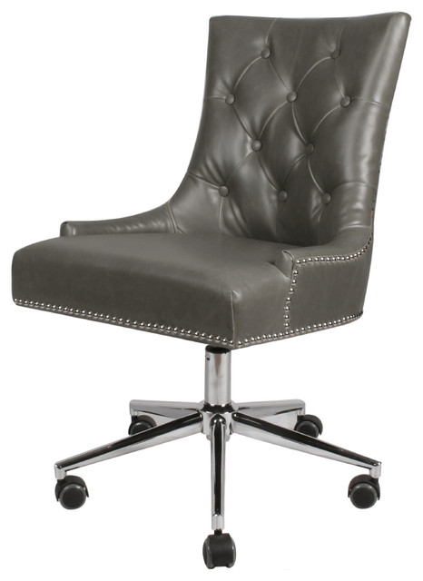 Cadence Bonded Leather Office Chair, Vintage Leather Desk Chair