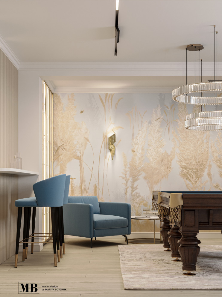 Проект бильярдной в частном доме, п. Медведевка