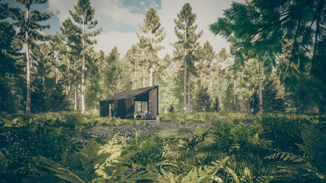 Woodland Cabin moderne-hus-og-facade