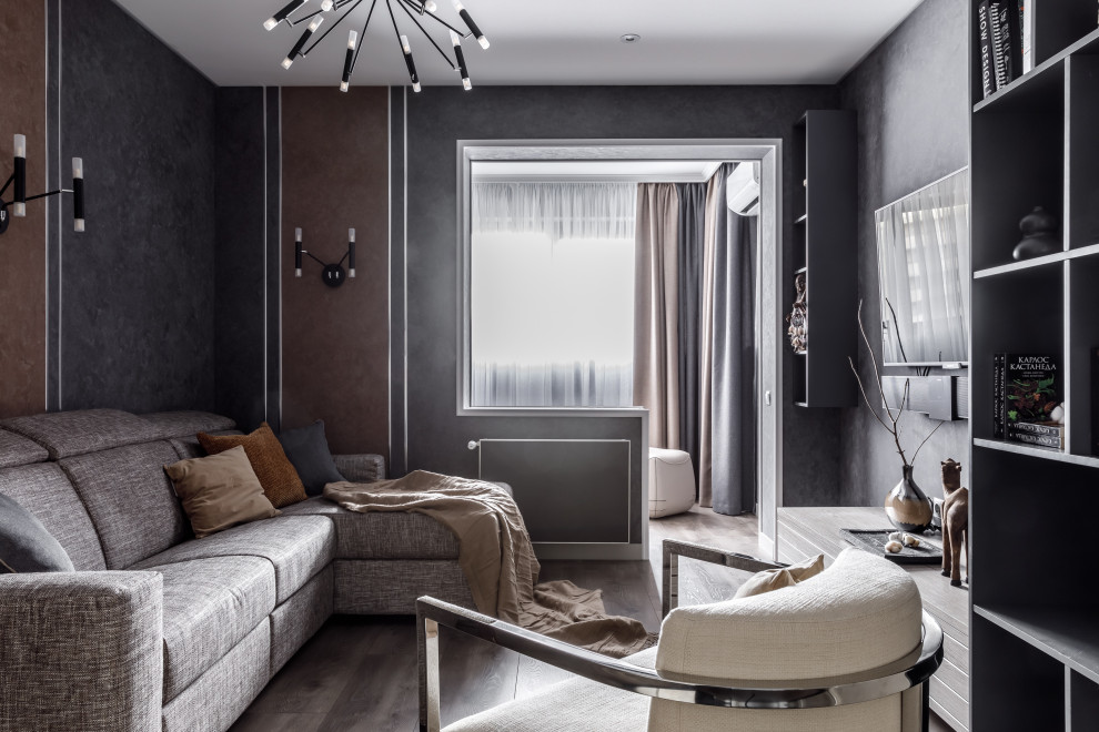 4-х комнатная квартира с черно-белой геометрией