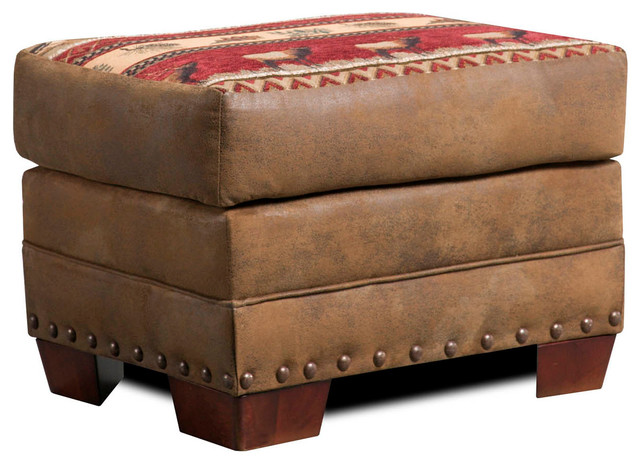 Sierra Lodge Ottoman Southwestern Footstools And Ottomans By Sierra Lodge Ottoman Southwestern Footstools And Ottomans By American Furniture Clics