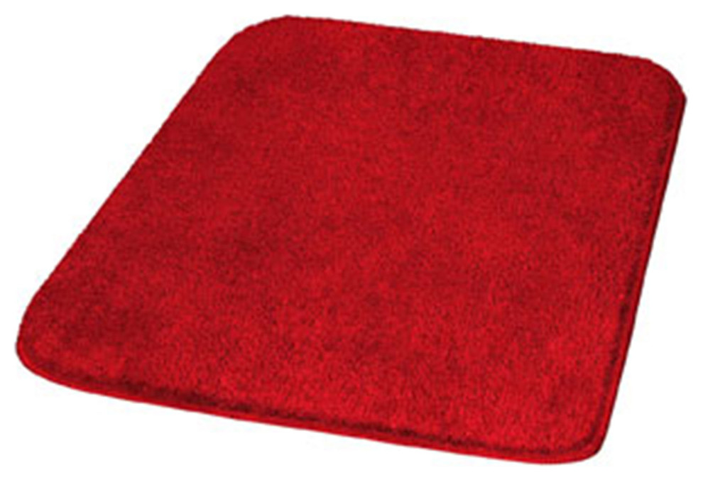 Red Non Slip Bathroom Rug, Mona, Medium Contemporary Bath