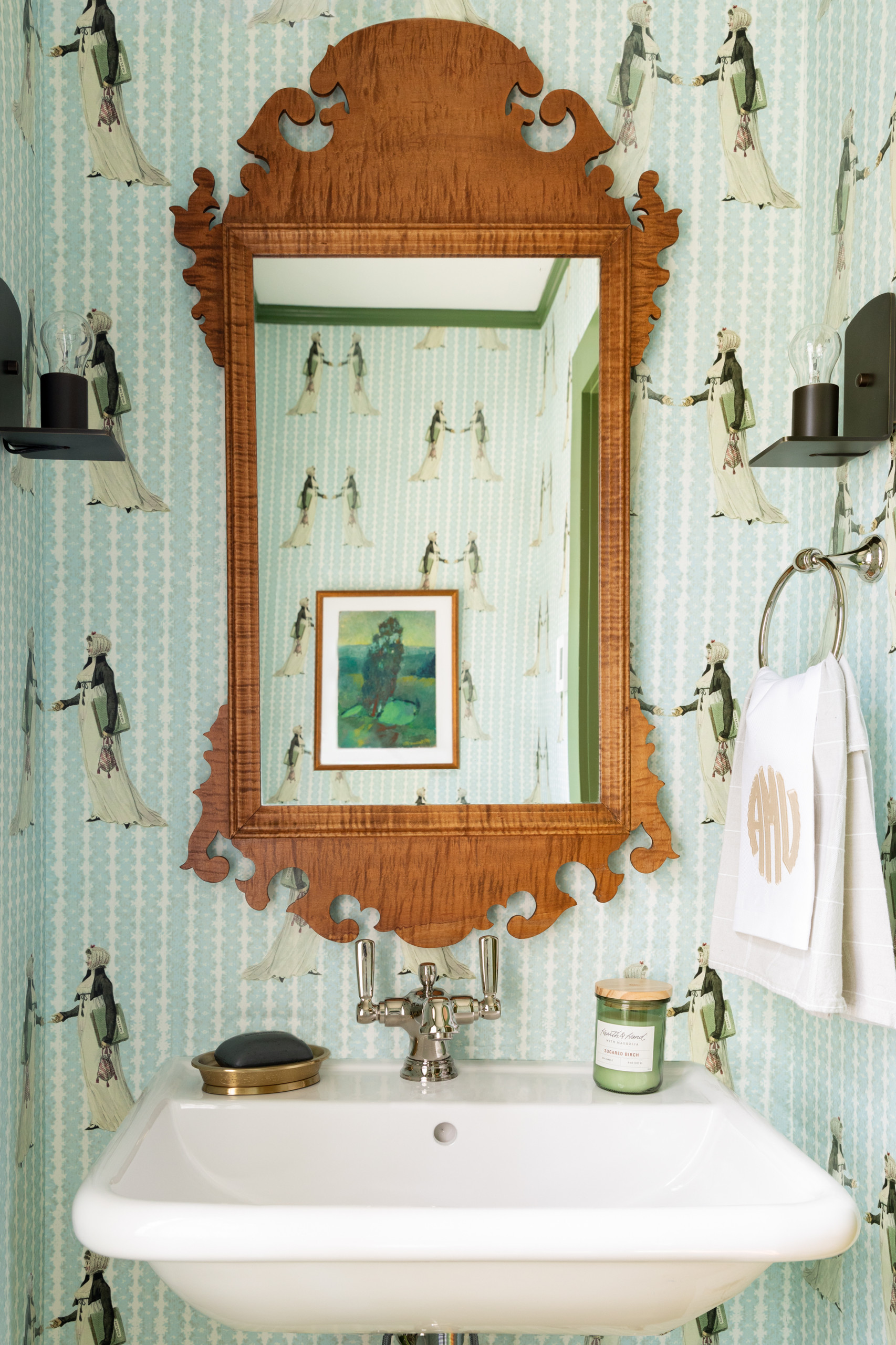 Designer’s Own Powder Room Packs in History, Color and Charm