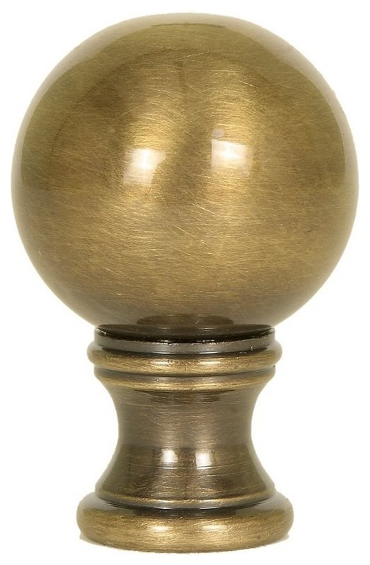 Antique Brass Sphere Finial