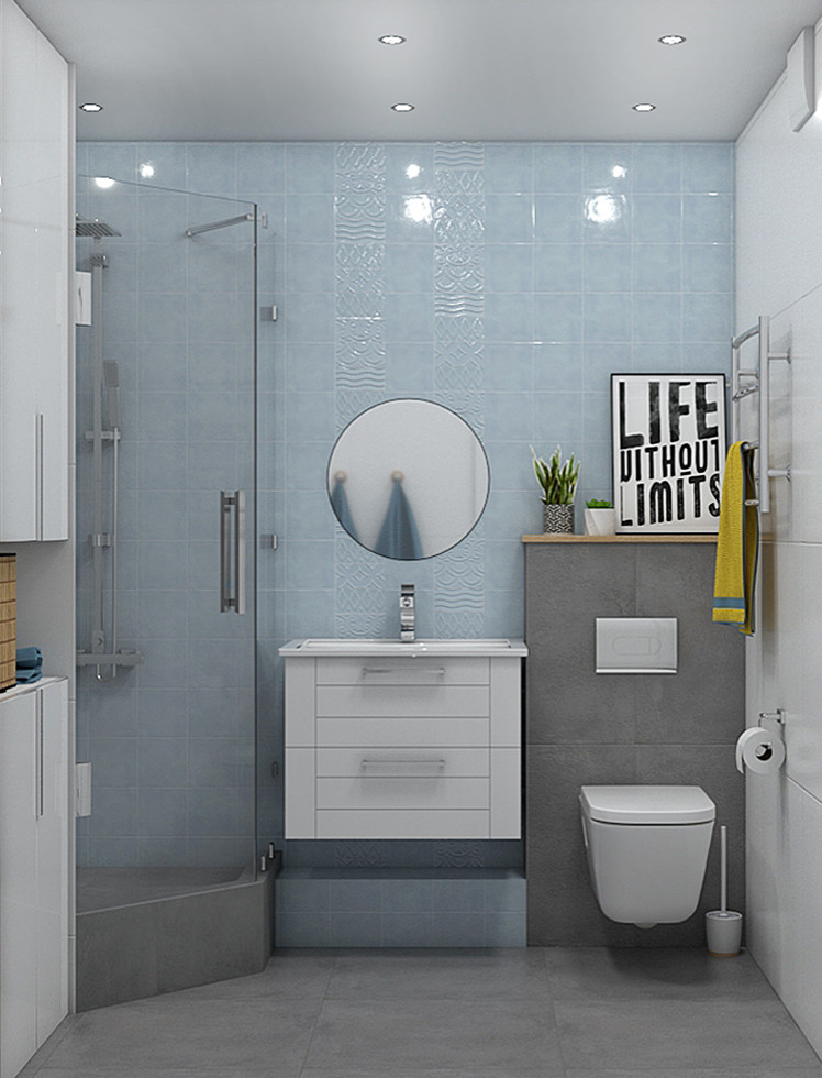 3 варианта одной душевой в Краснодаре