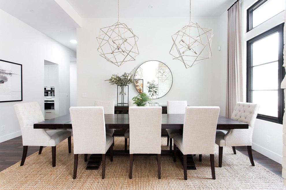Transitional dining room in Sacramento.