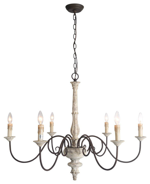 6 Light Shabby Chic French Country Candle Lighting Rustic 6 Light Shabby Chic French Country Candle Lighting Rustic