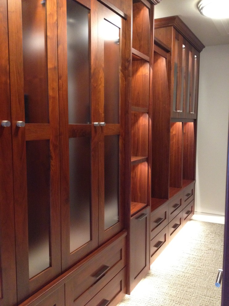 Photo of a contemporary storage and wardrobe in Charlotte.