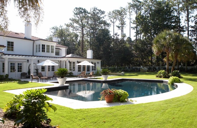 south live oak back yard klassisk-pool