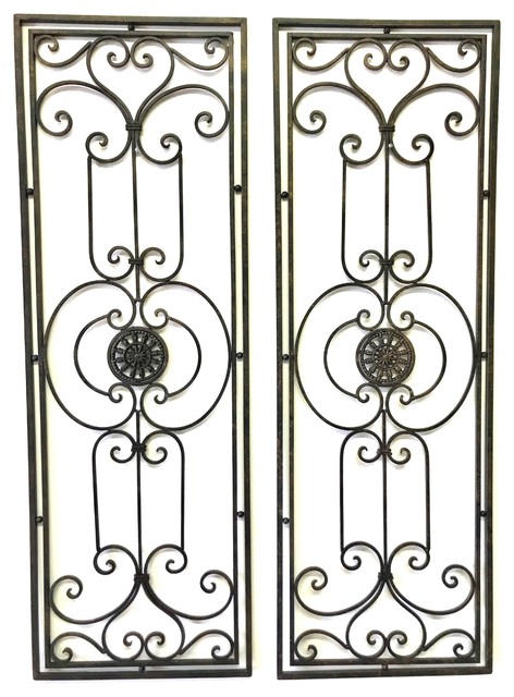 Large Wrought Iron Wall Art Pleasing Abrianna Tuscan Scrolling Grille Set Decorating Large Wrought Iron Wall Art Pleasing Abrianna Tuscan Scrolling Grille Set Decorating