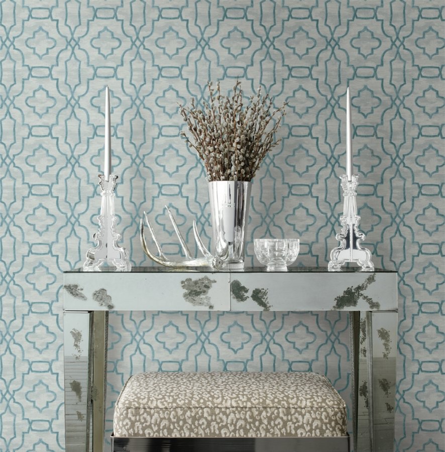 Геометрический орнамент в обоях.