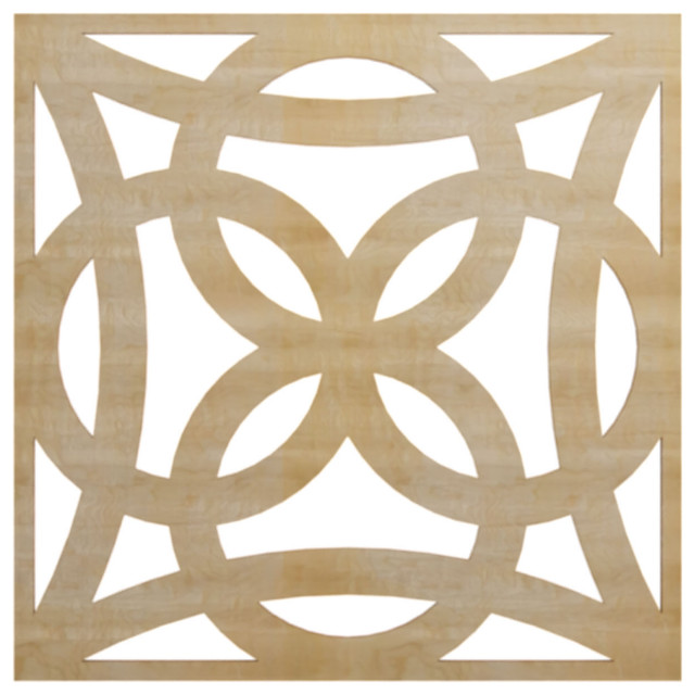 Extra Small Baytown Decorative Fretwork Wood Wall Panels, Alder