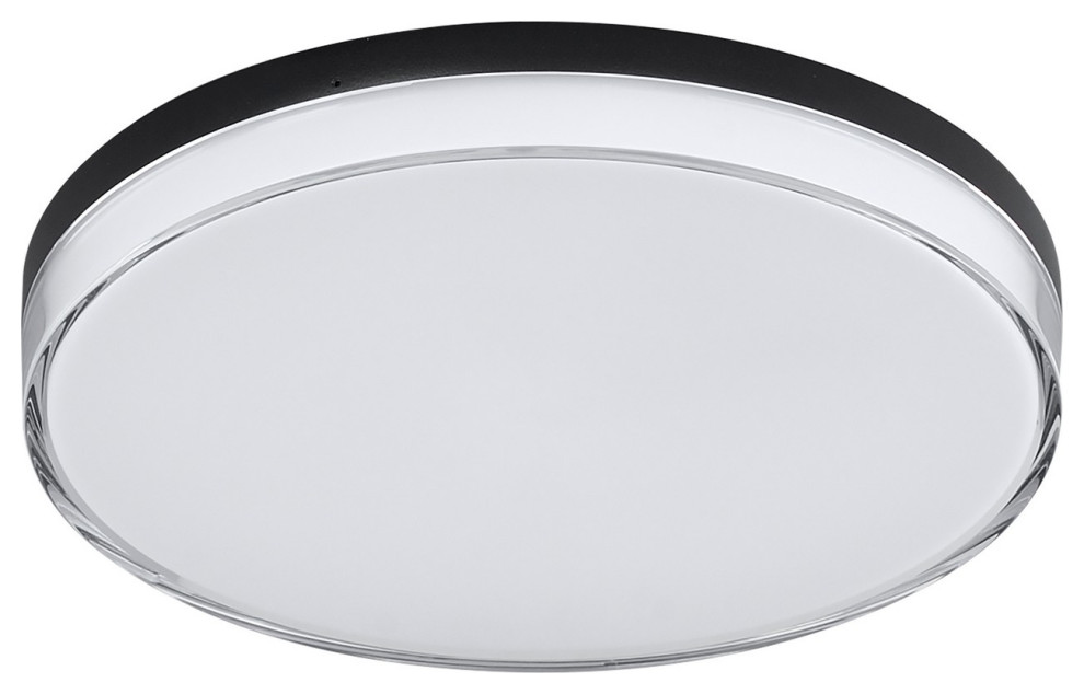 Edge LED Flush Mount in Black - Transitional - Outdoor Flush-mount ...