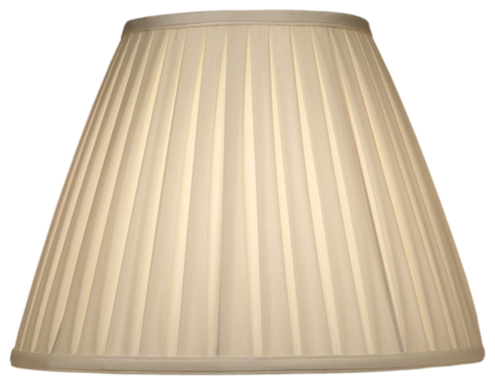 Stiffel Softback Empire Box Pleat Lampshade, Ivory Shadow, 8