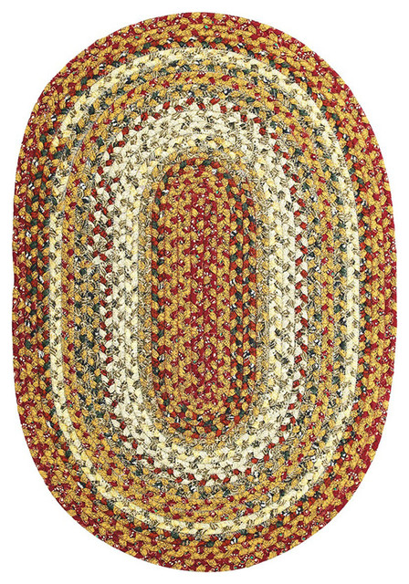 Home E Cotton Braided Rugs Oval Pumpkin Pie 4 X6