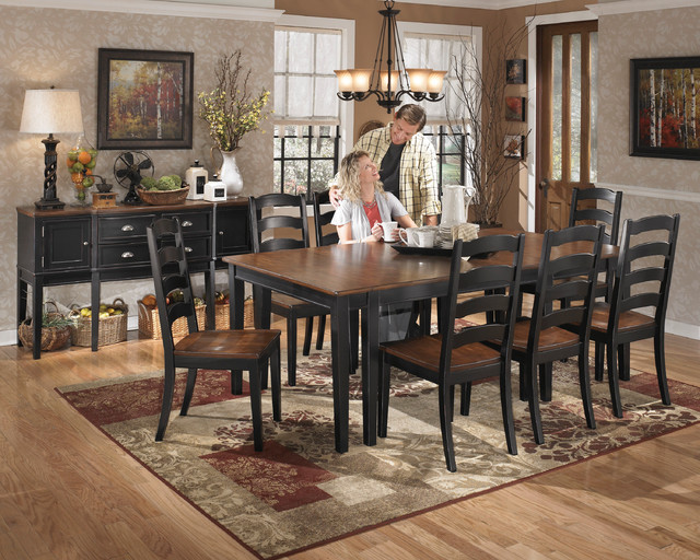 Dining Room Collection Ashley Owingsville Dining Room Collection contemporary-dining-tables