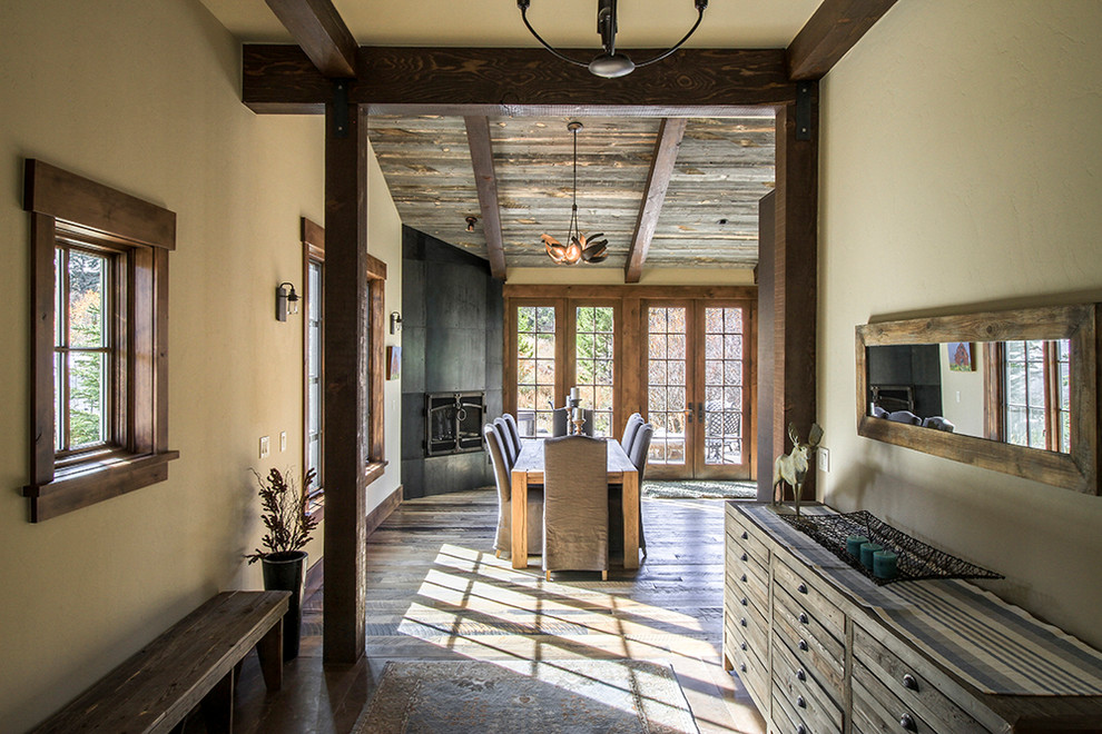 Inspiration for a rustic home design remodel in Denver