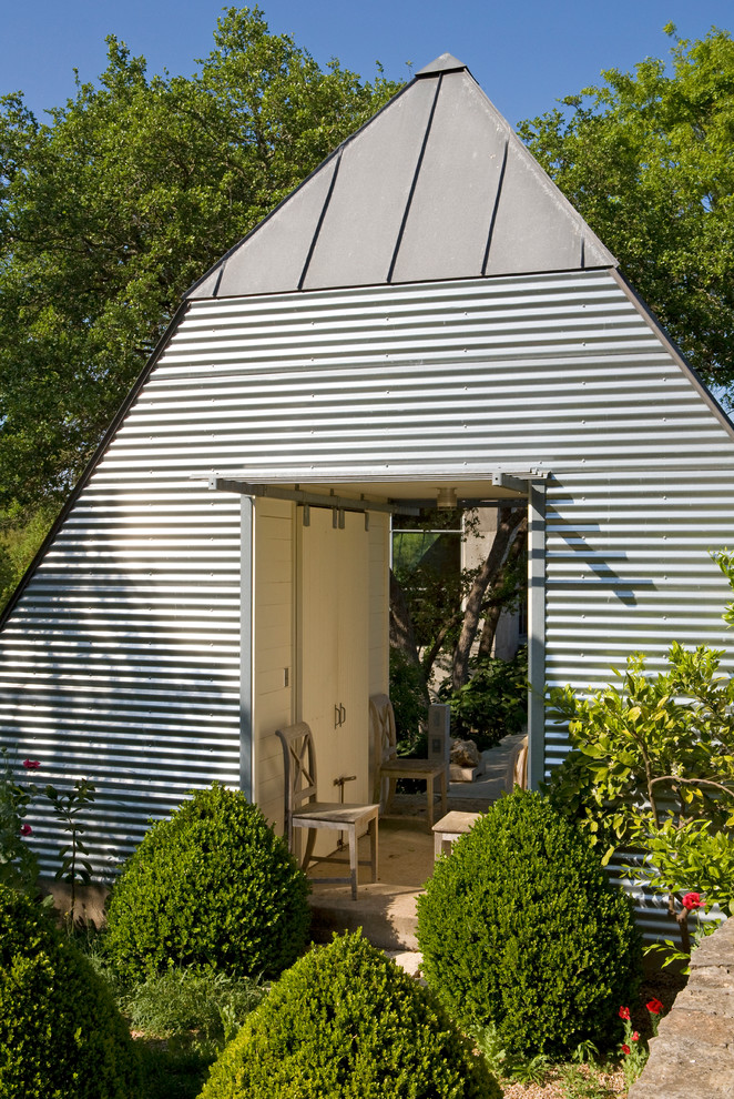 This is an example of an industrial detached shed and granny flat in Austin.