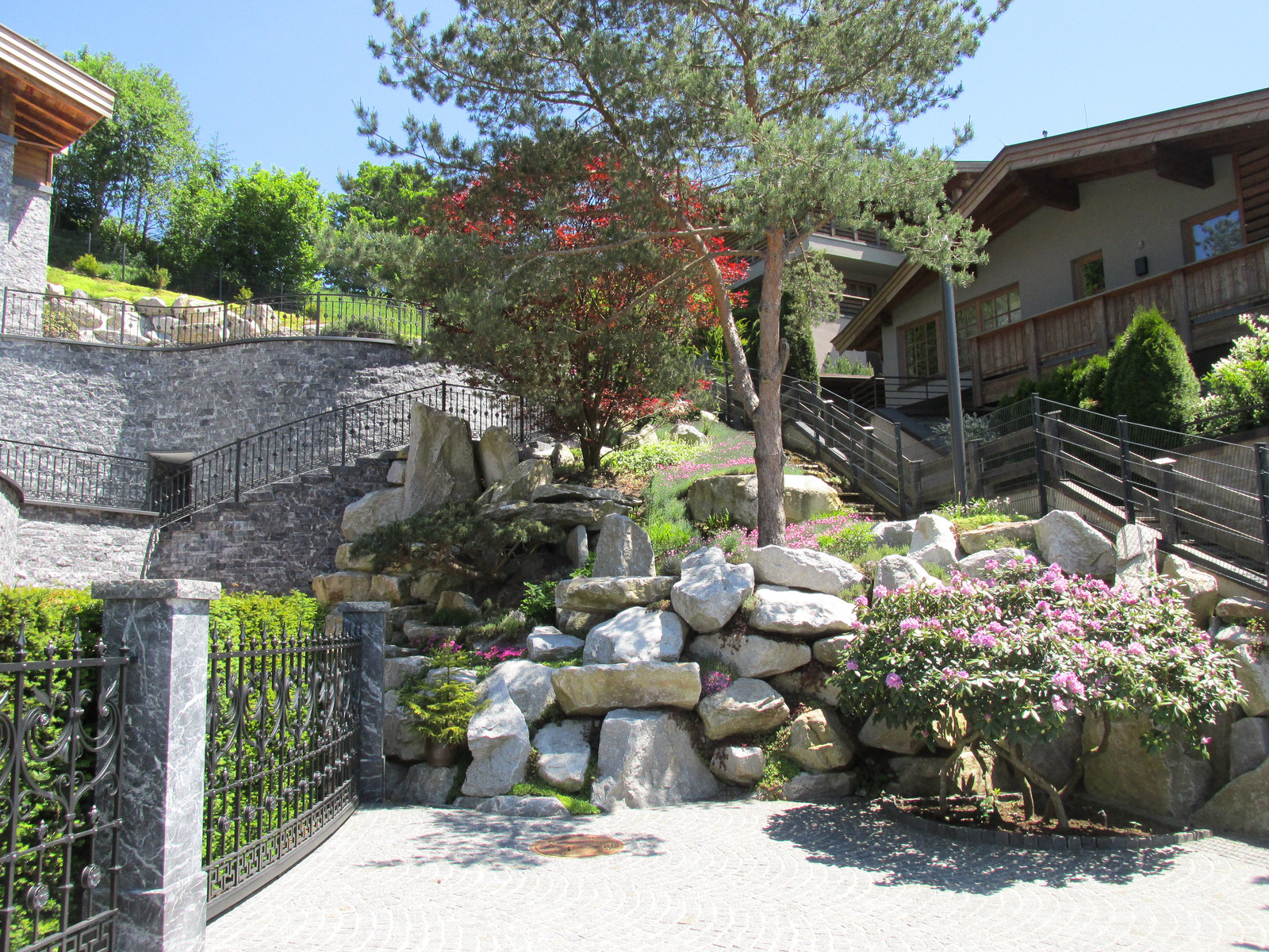 Japanese style garden design & Waterfall construction in Tyrol